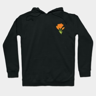 Sketchy Orange Flower Hoodie